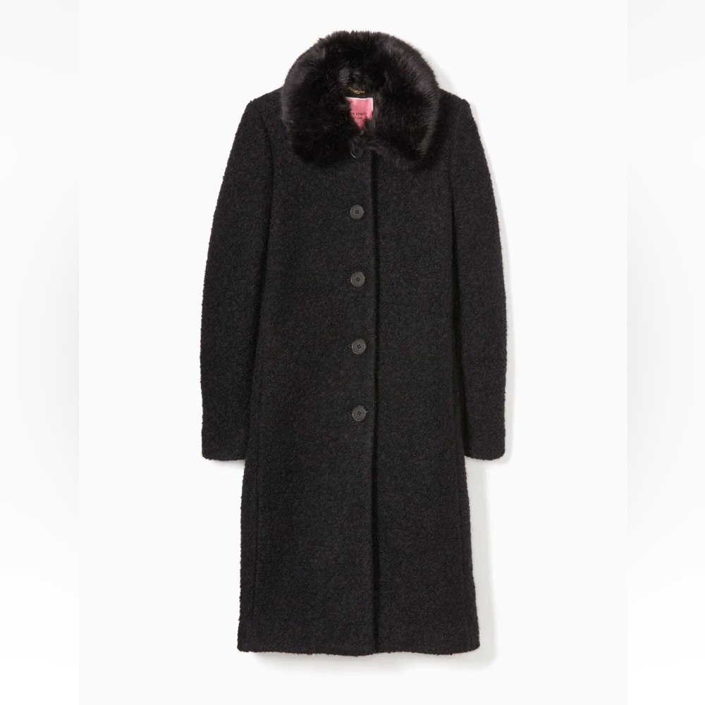 NWOT - Kate Spade Wool-Blend Boucle’ Broadway Coat